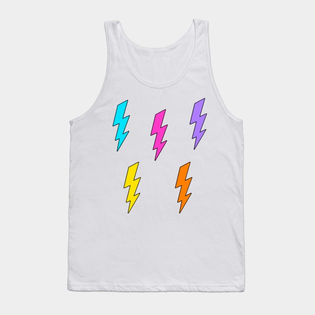 Colorful Lightning Bolts Tank Top by lolosenese